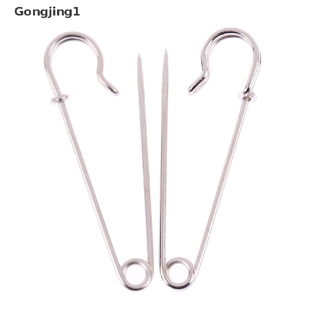 Gongjing1 12pcs Peniti Ukuran Besar Bahan Stainless Steel Untuk Selimut