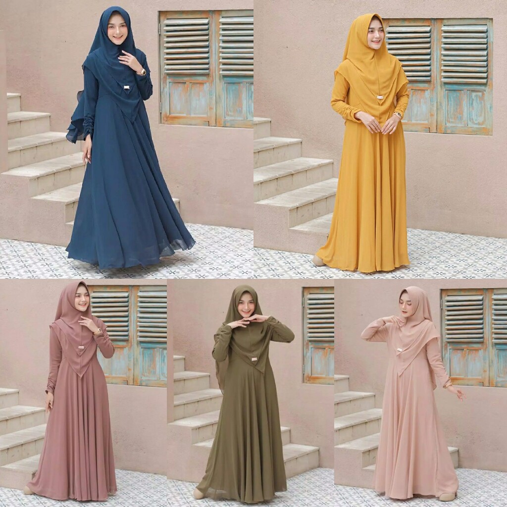Bisa COD MAYRA SYARI – Fashion Muslim Baju Muslim Cantik Gamis murah Maxi dress