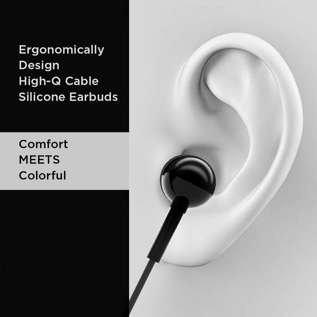 Miniso Music Earphone Colorful Capsule Headphones Noise Cancelling Awet Handsfree Earphone