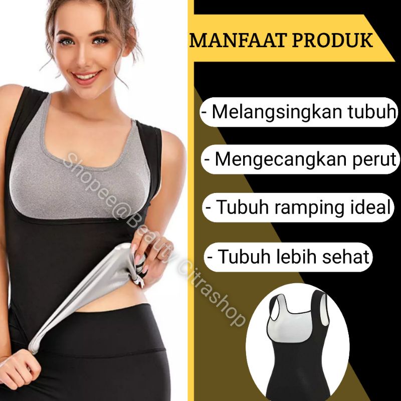 KORSET BAJU PELANGSING BADAN SAUNA PEMBAKAR LEMAK AMPUH [100%PRODUK IMPORT]