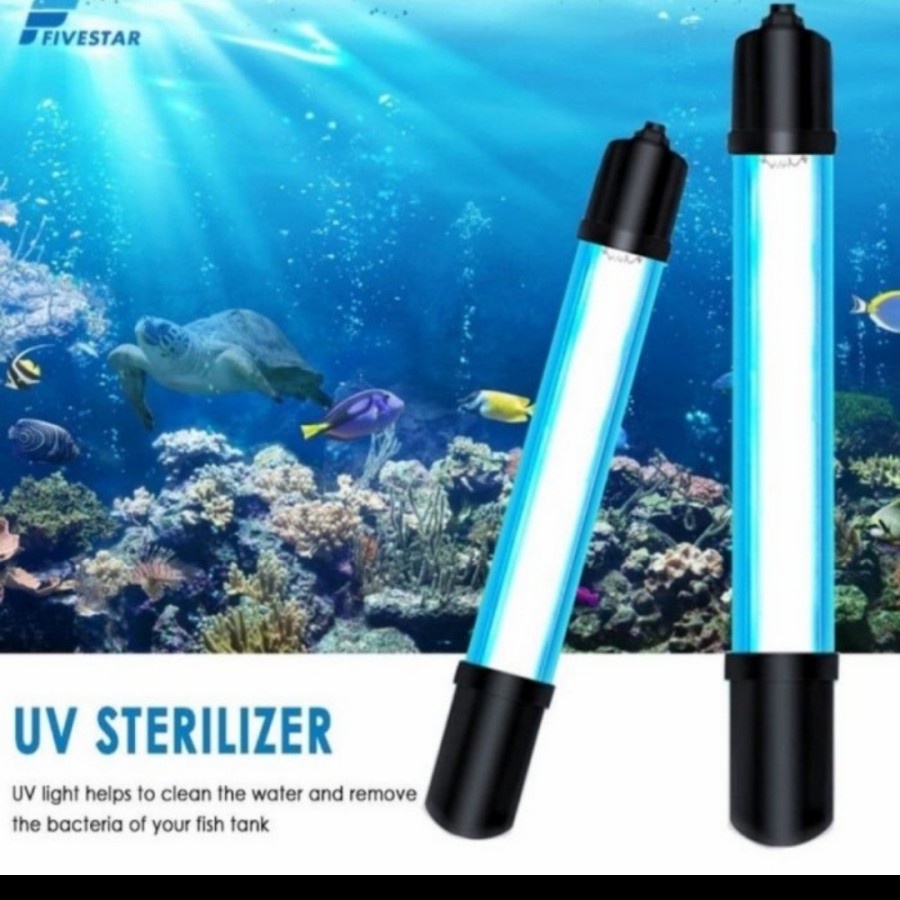 Lampu uv aquarium 7 watt anti virus bakteri uvc aksesoris kolam ikan A