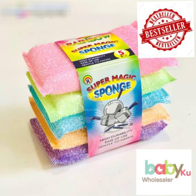 Spons cuci piring warna warni / sponge cuci piring warna