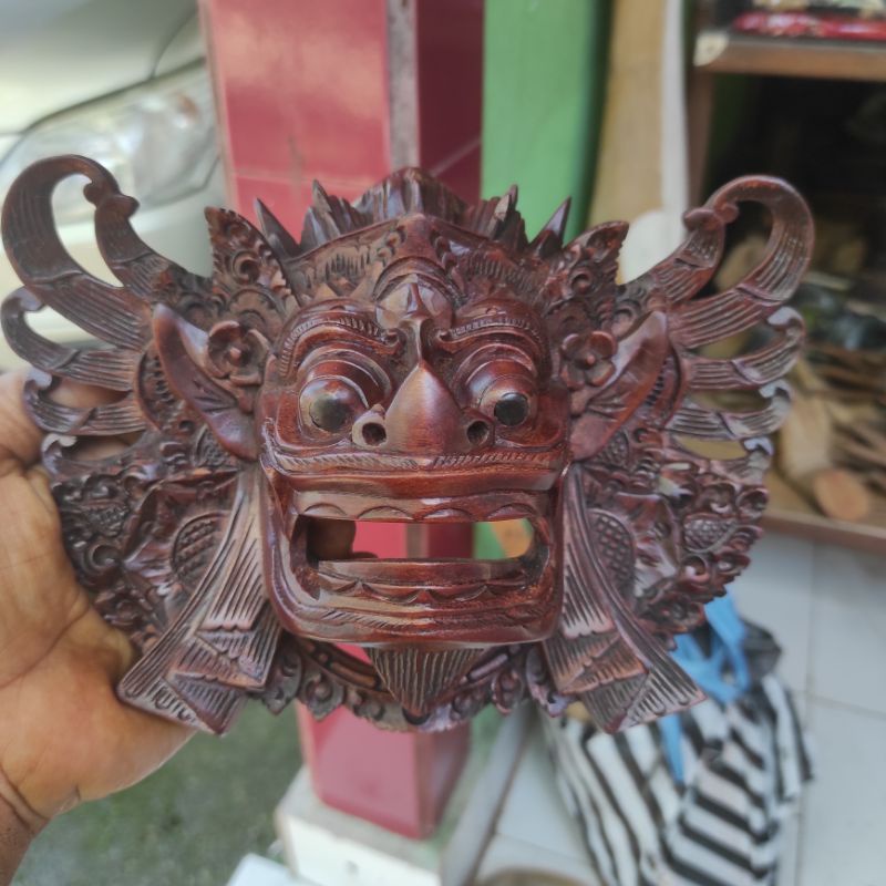 TOPENG BARONG DARI KAYU SWAR UKURAN 20 CM