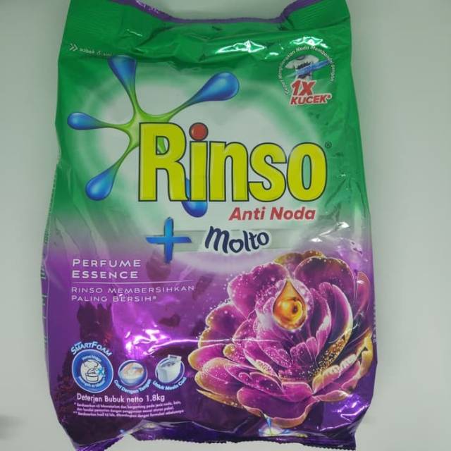 Detergent Bubuk Rinso Molto Parfume Essence Ungu 1 8kg Shopee Indonesia