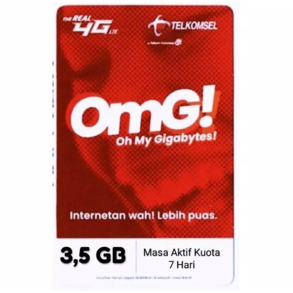 VOUCHER TELKOMSEL 3,5GB / 7 HARI