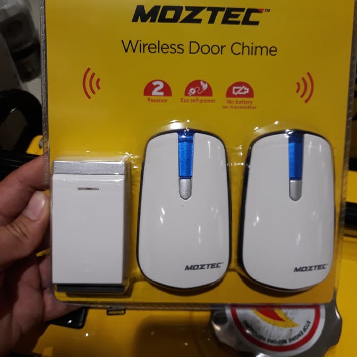 BEL LONCENG PINTU WIRELESS TANPA BATERAI 1 SAKLAR 2 SPEAKER AC