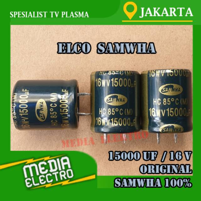 ELCO SAMWHA 15000uf 16V ORIGINAL // 15000 uf 16V