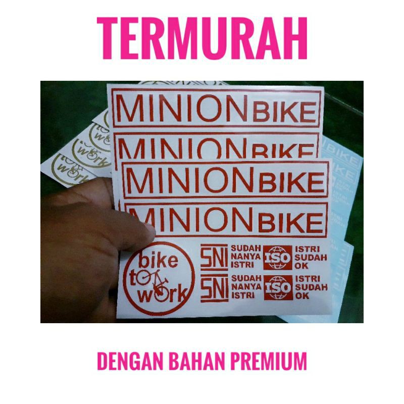 [TERMURAH] Cutting stiker frame sepeda 1set MINION bike