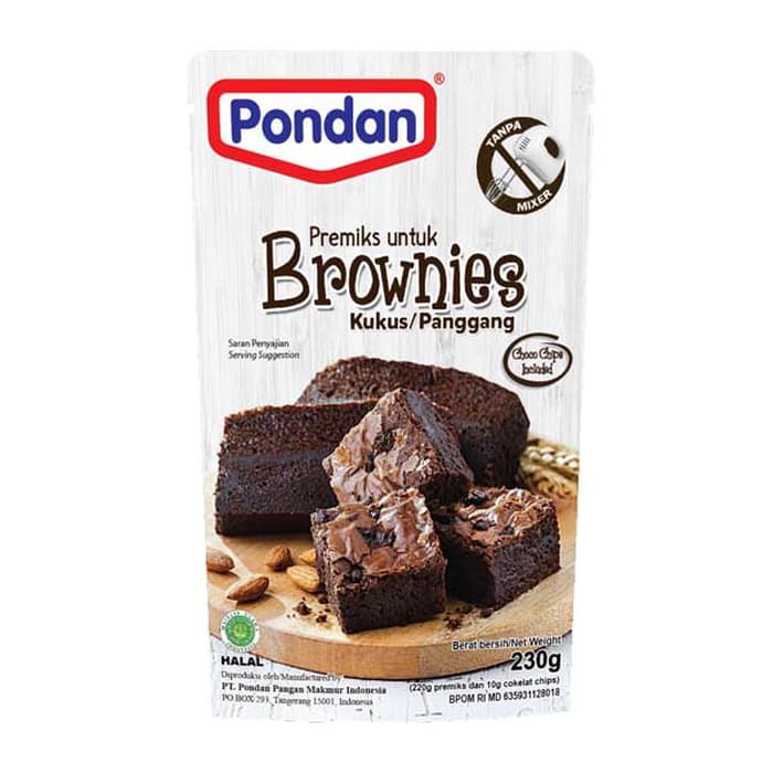 Pondan Brownies Kukus / Panggang Instan 230 Gr