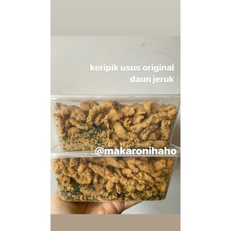 

keripik usus original daun jeruk with box 250gram