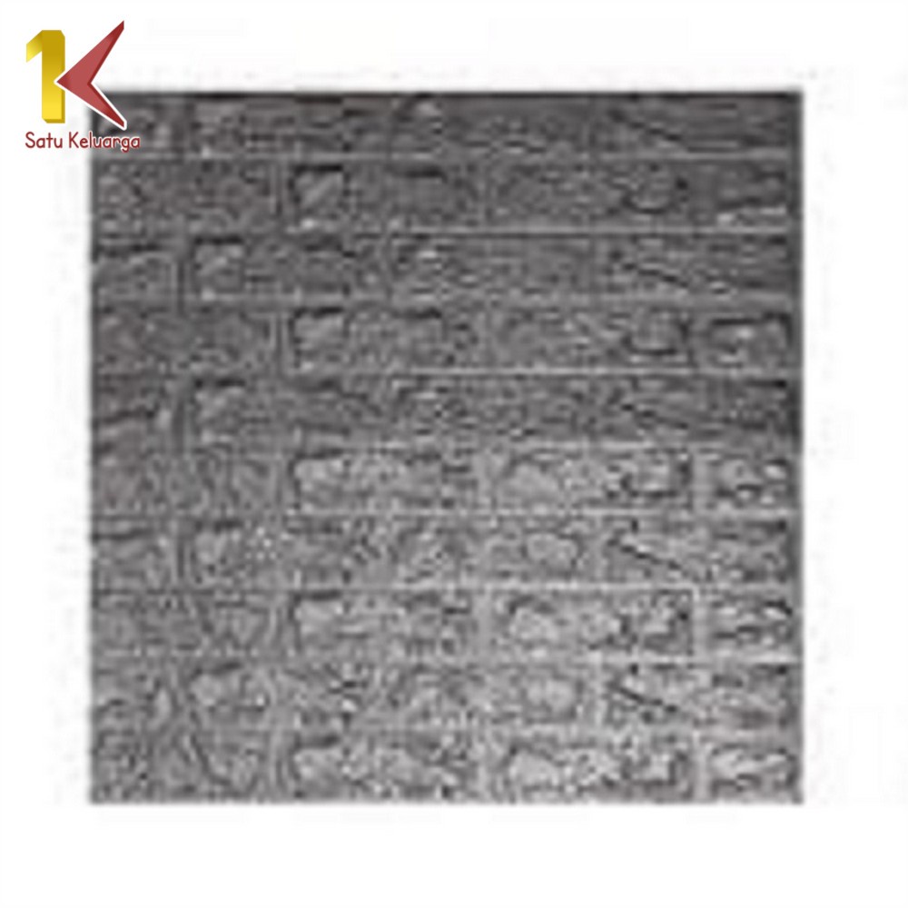 Satu Keluarga Walpaper Stiker Dinding Dekorasi Kamar C206 Wallpaper Dinding Foam 3D Kecil Motif Batu Bata-Batu Bata SILVERABU