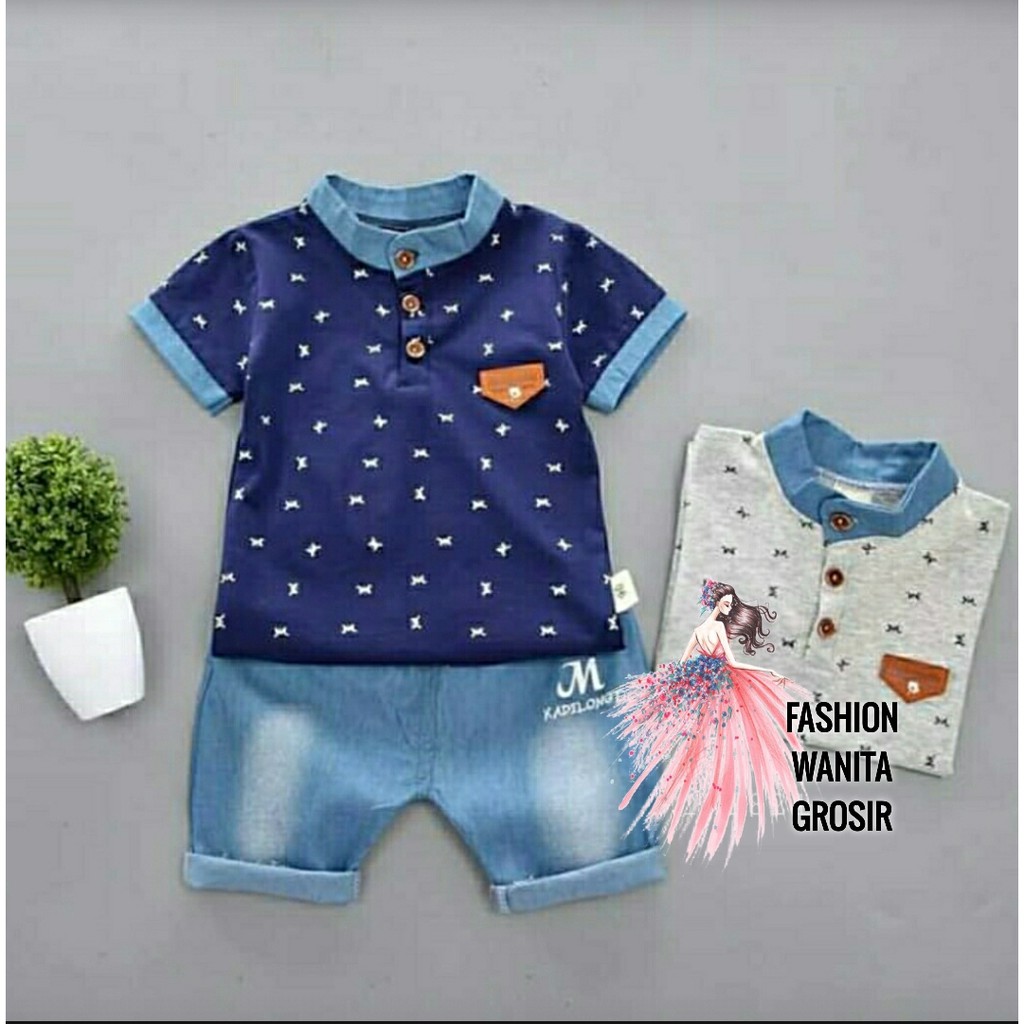 FWG - SET MORGAN KIDS / SETELAN ANAK MOTIF / SETELAN ANAK LAKI / SET ANAK PRIA