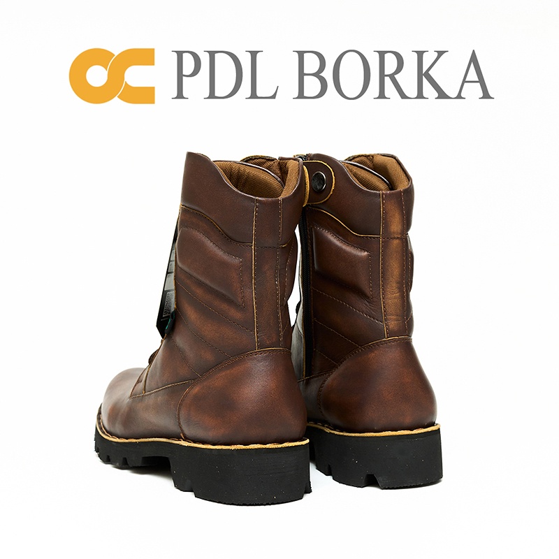 SEPATU BOOT PDL BORKA SAFETY KULIT ODONCIBADUYUT