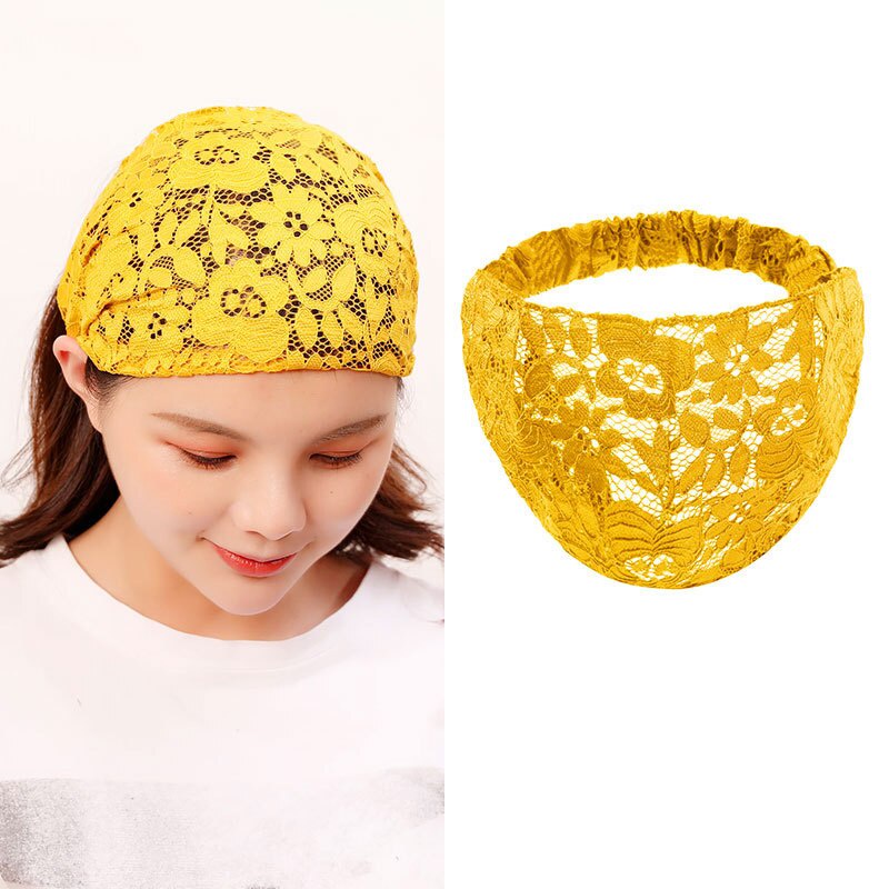 Premium Bandana Sorban Pinggiran Lebar Elastis Ala Korea Untuk Wanita Bando Motif Bunga Kekinian Import