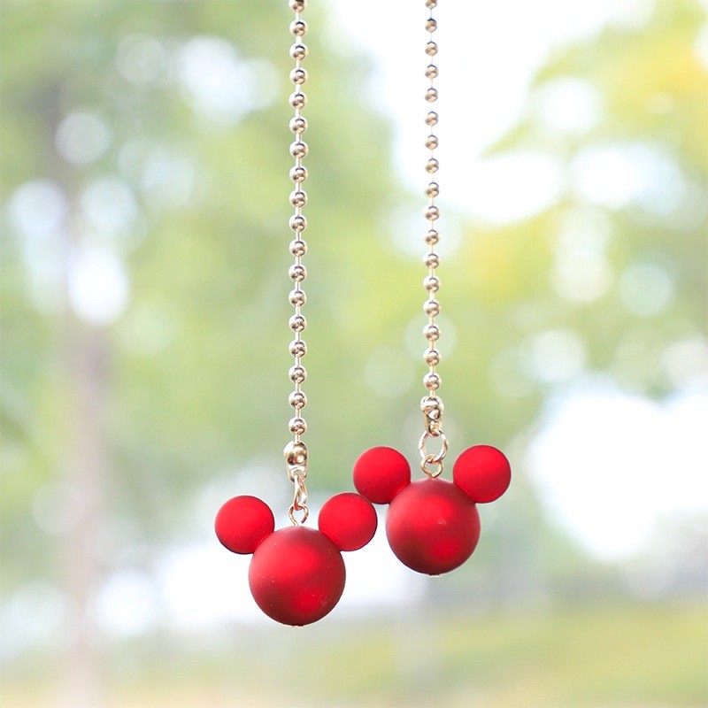 gantungan spion mobil mickey merah Car Pendant Maneki 2In1 | Gantungan Pajangan Kucing Spion Tengah Mobil Terlaris