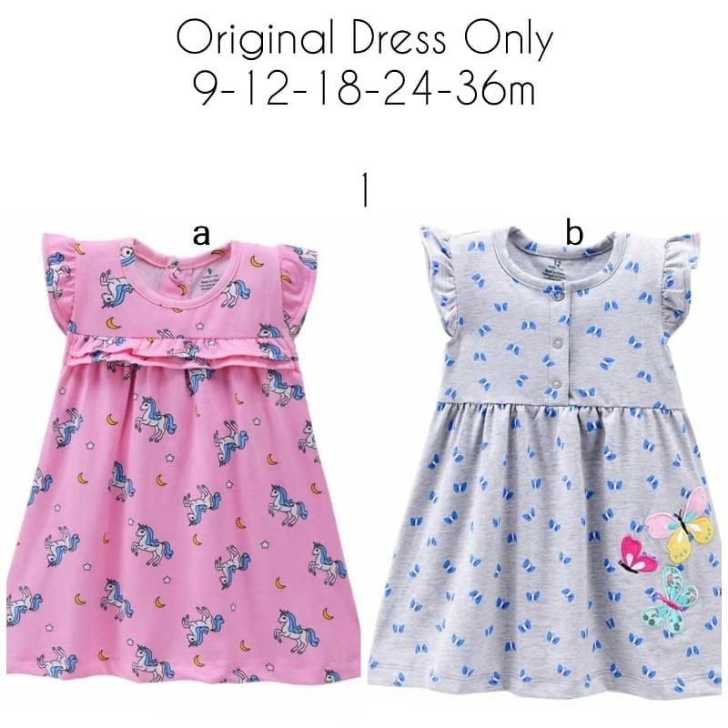 Dress bayi import, dress anak perempun, baju bayi anak perempuan, gaun anak