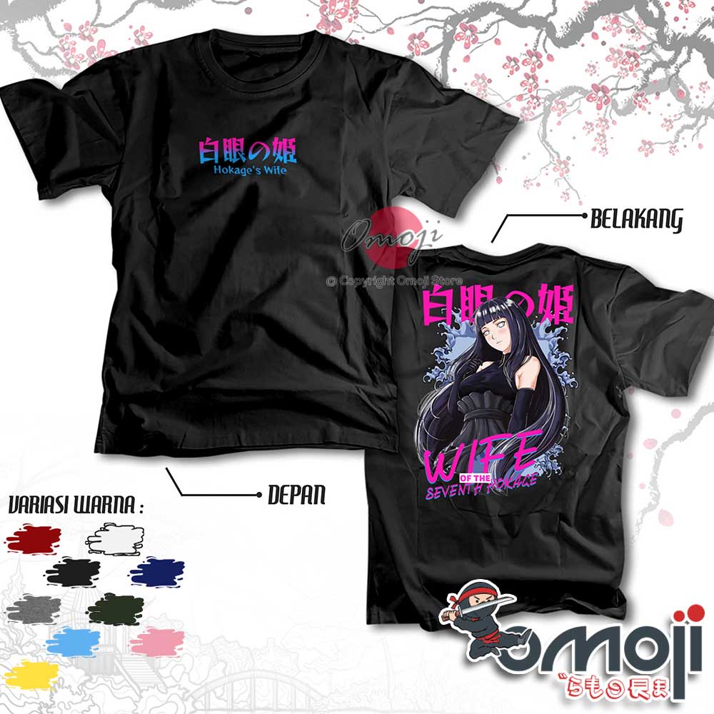 Kaos Anime Naruto Hinata Hyuga Hinata Uzumaki Boruto Hokage Wife Tshirt Manga Jepang - Baju Distro O