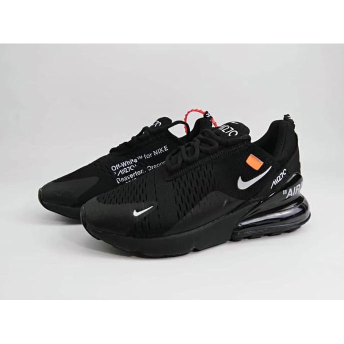 Promo Cuci Gudang Nike Air Max 270 Triple Black Off White High Premium