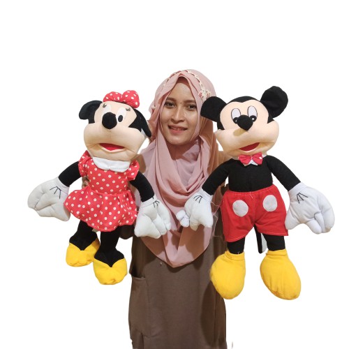 Boneka Mickey atau Minnie mouse L murah