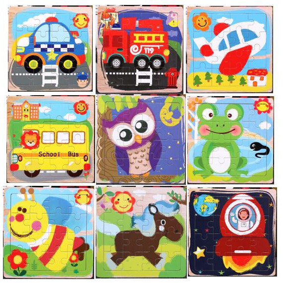 TweedyToys - Mainan Edukatif / Puzzle Kayu / Jigsaw Puzzle 16 Pcs Kecil