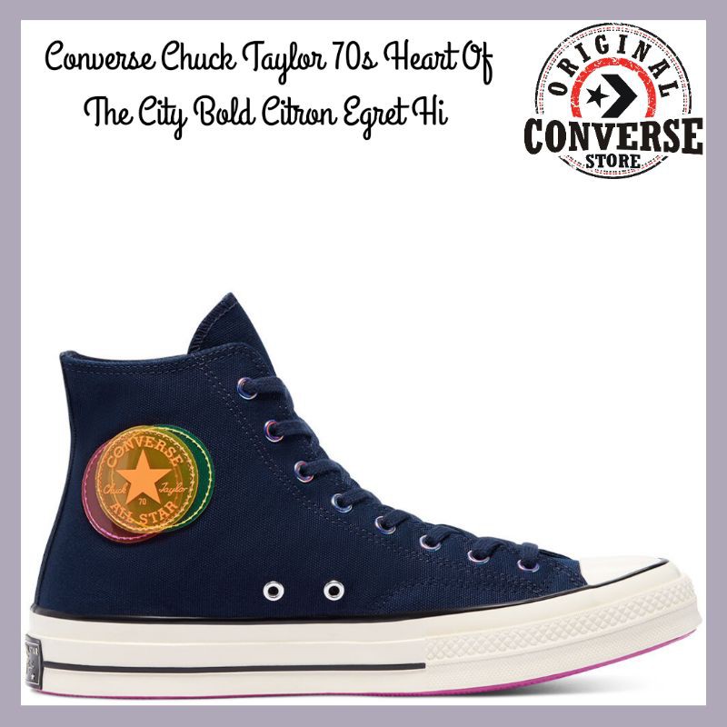 ORIGINAL CONVERSE CHUCK TAYLOR 70s HEART OF THE CITY BOLD CITRON Hi 170491C MENS