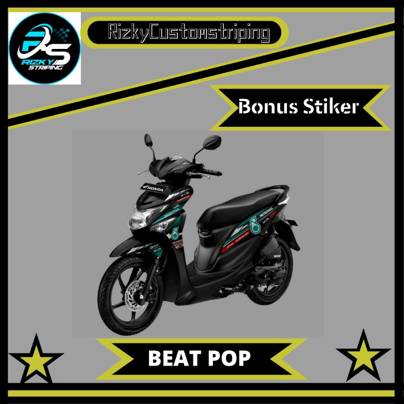 STIKER STRIPING VARIASI HONDA BEAT POP PETRONAS # VARIASI BEAT POP PETRONAS.