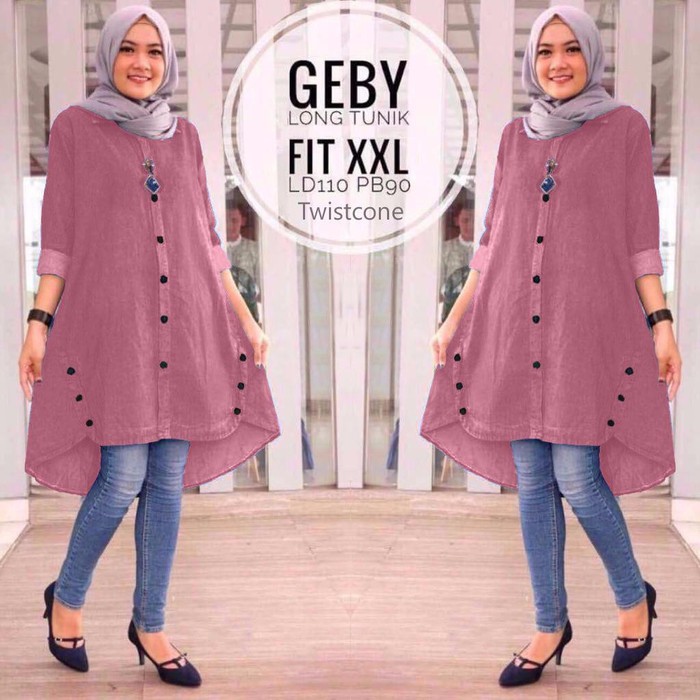 Gaby Tunic / Tunik Gaby / Tunik Terbaru 2020 Gaby / Baju Tunix Murah Jumbo XXL / Tunik Kekinian