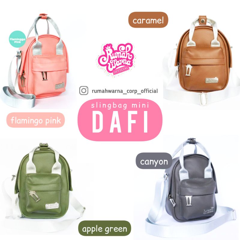 TAS SELEMPANG MINI DAFI RUMAH WARNA MURAH , OFFICIAL STORE , TAS SELEMPANG MURAH , (+ SLOT TAS  11",