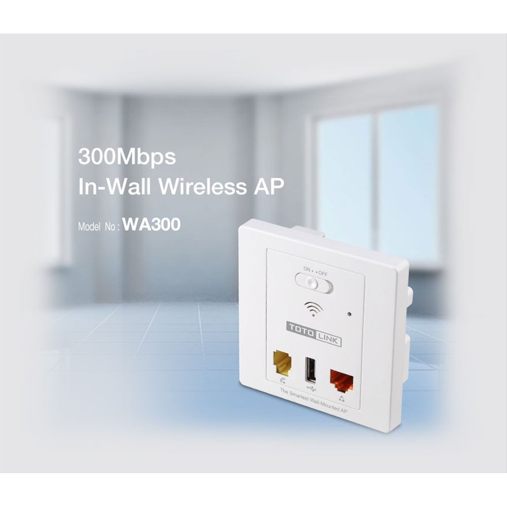 TOTOLINK 300Mbps In Wall Wireless AP - WA300