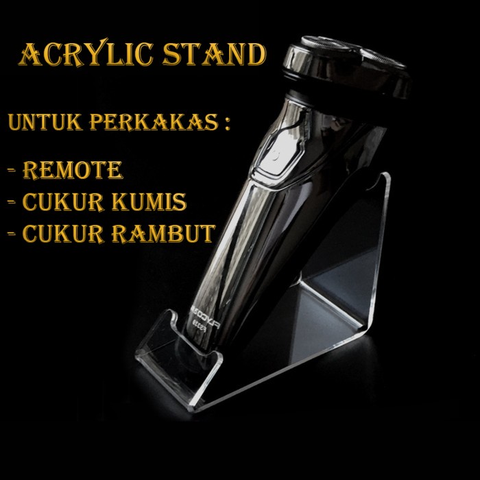 Acrylic Stand Hair Clipper - Holder Remote Cukur Kumis Rambut Akrilik