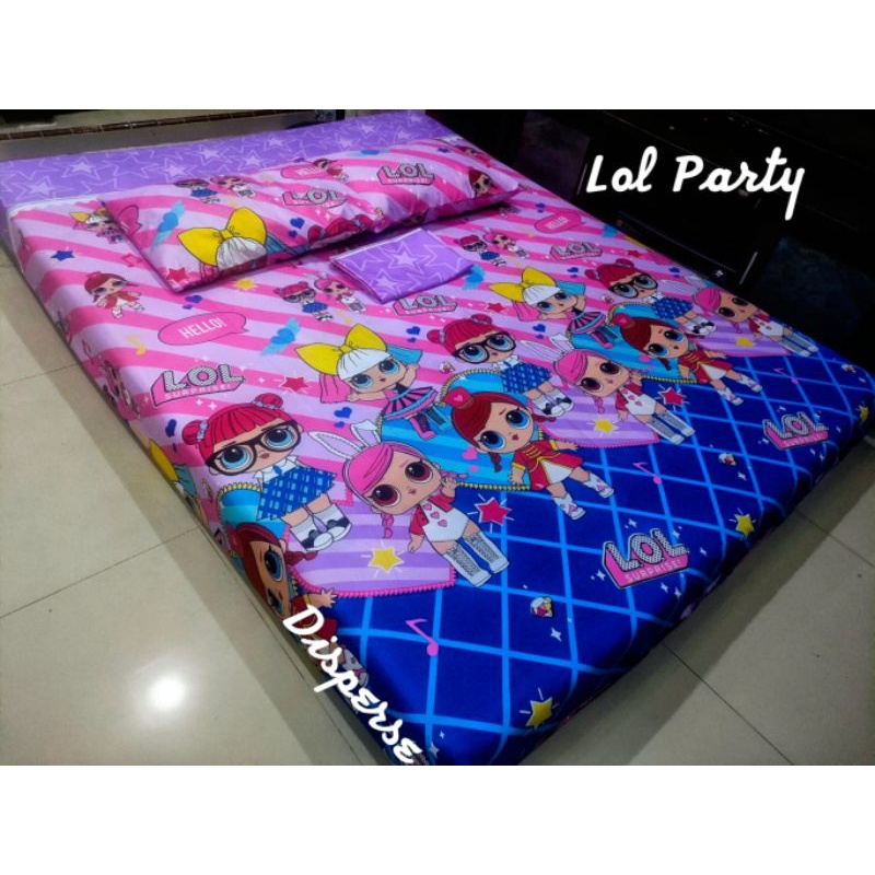 sprei karakter anak cewek | motif best seller | sprei lol | sprei hello Kitty | sprei kuning |sprei 