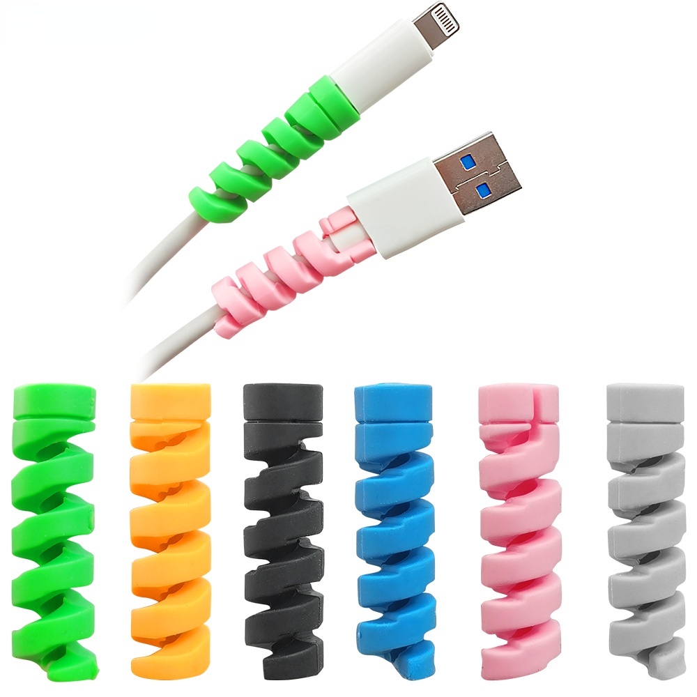 [Spiral Cable Protector Cable Winder Clip] [Phones Charging CableSilicone Cable winder Protective]