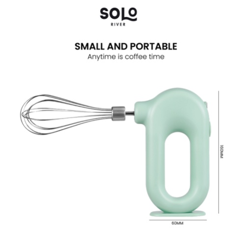 Solo River New Style Hand Mixer Wireless Blender Pengocok Telur Elektrik-6
