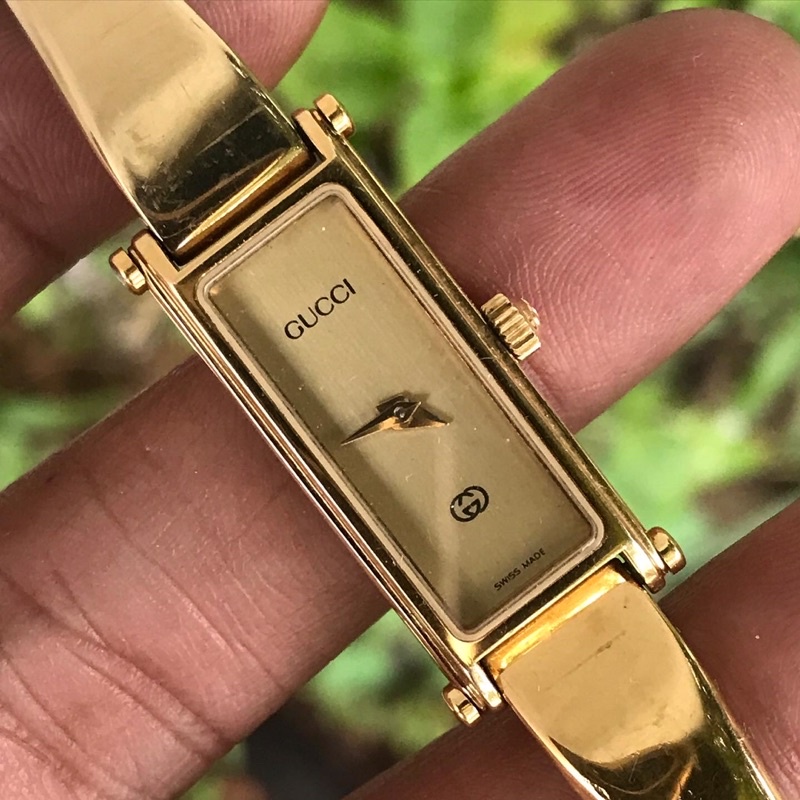 Turun Harga Edisi Ramahan Jam Second Original Gucci 1500 Gold Plate + Box exclusive GUCCi