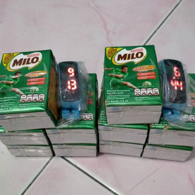 

Termurah Paket 5 susu milo ultra jam tangan led sport 115ml bonus jam anti corona untuk sehat