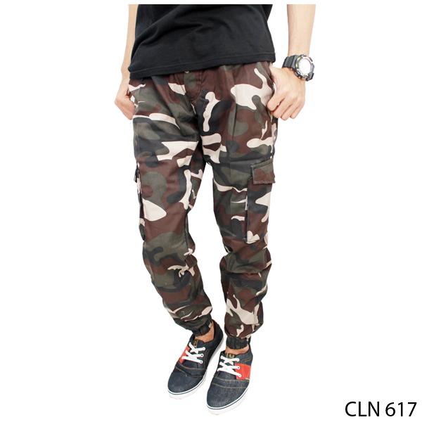 Celana Jogger Motif Stretch Loreng - CLN 617