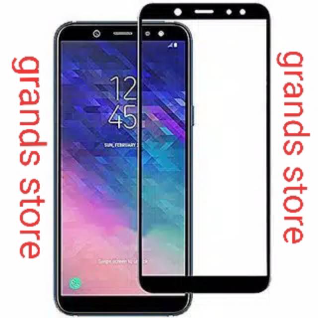 Tempered glass 5D samsung A6/A6 plus antigores kaca (9D)