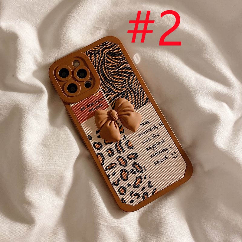 Angel Eyes Leopard Stitch Bowknot Soft Case iP iPhone 7 8 + Plus X XR SE 2020 XS Max 11 12 13 Pro Max Casing Xiaomi Redmi Note 8 Pro