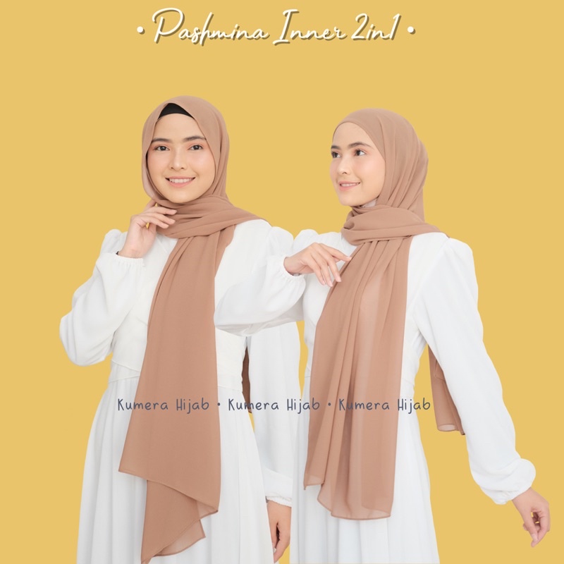 Pashmina Inner Ceruty Babydoll Premium / Hijab Pashmina Ciput Instan