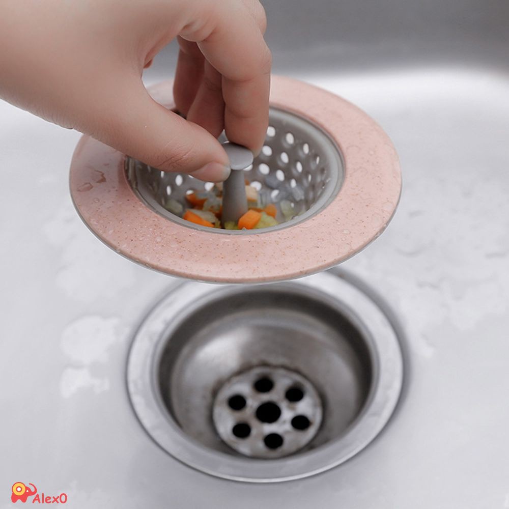 Alex0 Kitchen Filter Silicone Wheat Straw Strainer Bathroom Shower Drain Sink Drains Cover Sewer Hair Filter Strainer Alex0 Shopee Indonesia