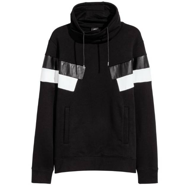 H&M Funnel Collar Sweatshirt Original Black HnM