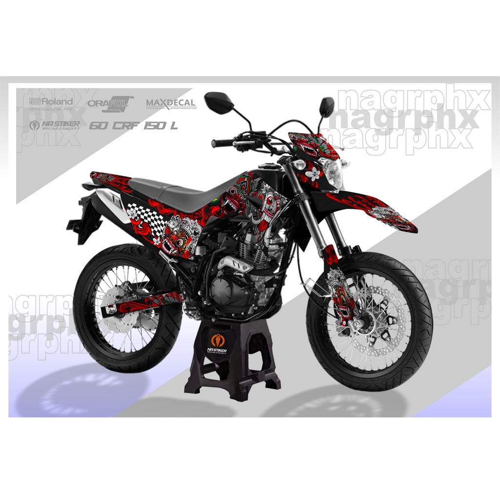 DECAL CRF FULL BODY BEAUTIFUL INDONESIA WONDERFULL BALI, STIKER CRF BARONG BALI LEAK BALI