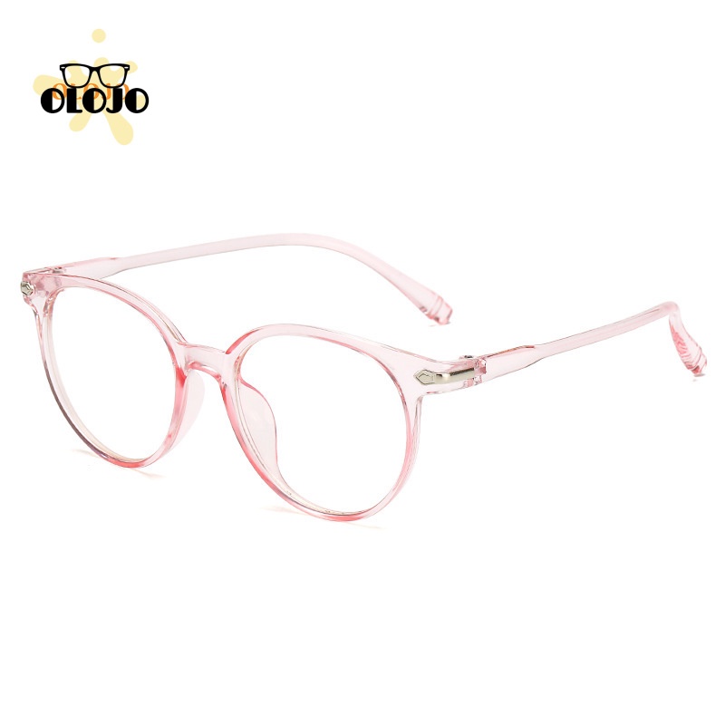 COD Kacamata Anti Radiasi Kacamata Leopard Lensa Transparan Korea Wanita Untuk Pria Dan Wanita Fashion Gaya retro flat Eyeglasses OLO