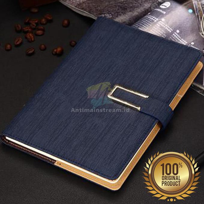 

Notebook Agenda Kulit Ukuran A5 | Buku Catatan Kerja Cover Kulit A5 - Biru Navy PROMO