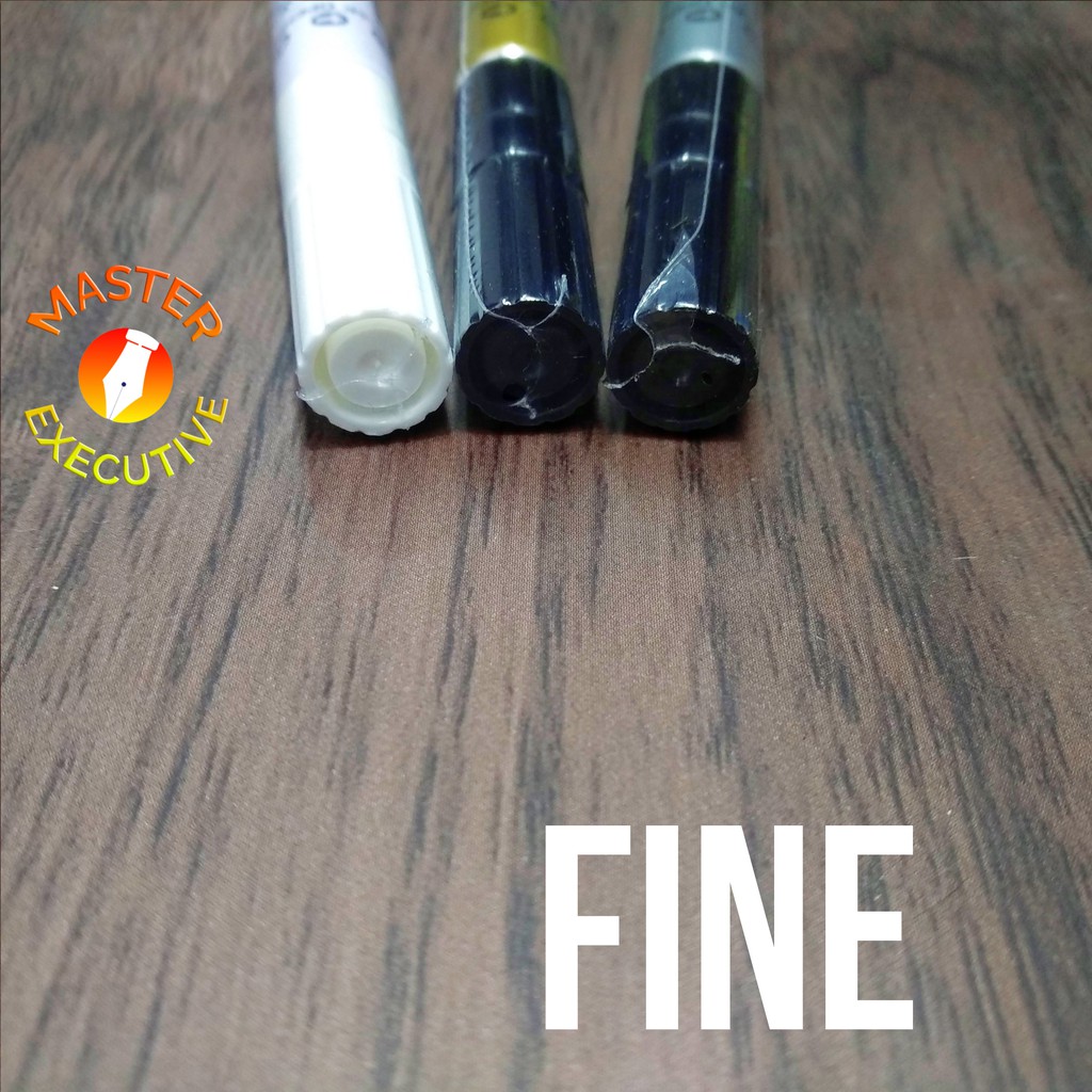 [Buah] Snowman Spidol Permanent Paint Marker Fine (Tumpul) - Gold FGP / White  FWP/ Silver FSP