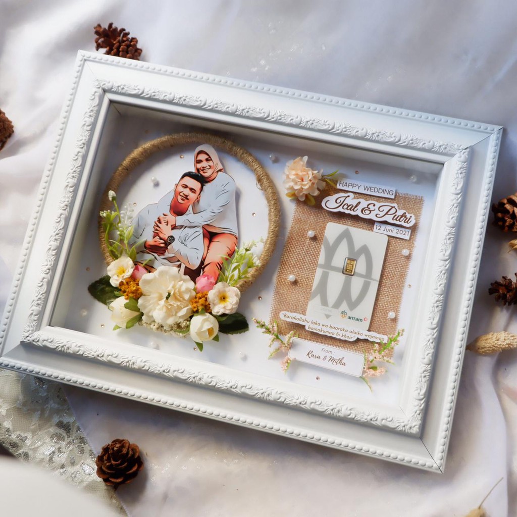 S01 KADO NIKAH / HADIAH WEDDING / BINGKAI WISUDA / 3D FRAME