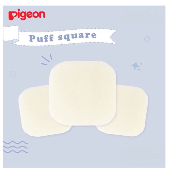 PIGEON Puff Square Spons Bedak / Foundation Sponge Puff Square Make Up Tools Kotak (KIM)