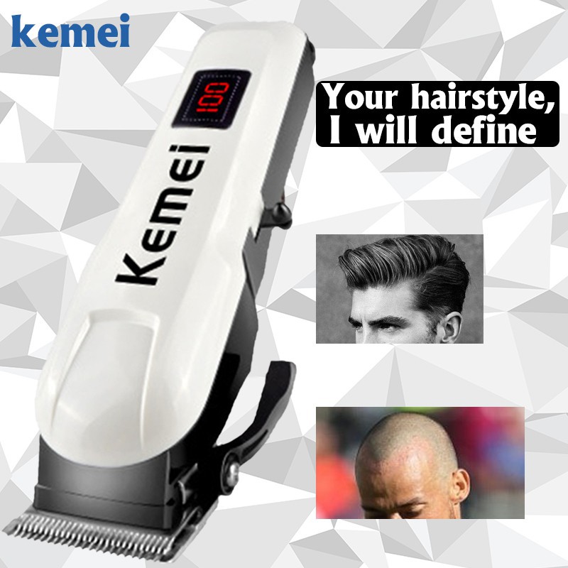 Mesin Cukur Rambut Kemei KM-809A Hair Clipper LCD Cordless