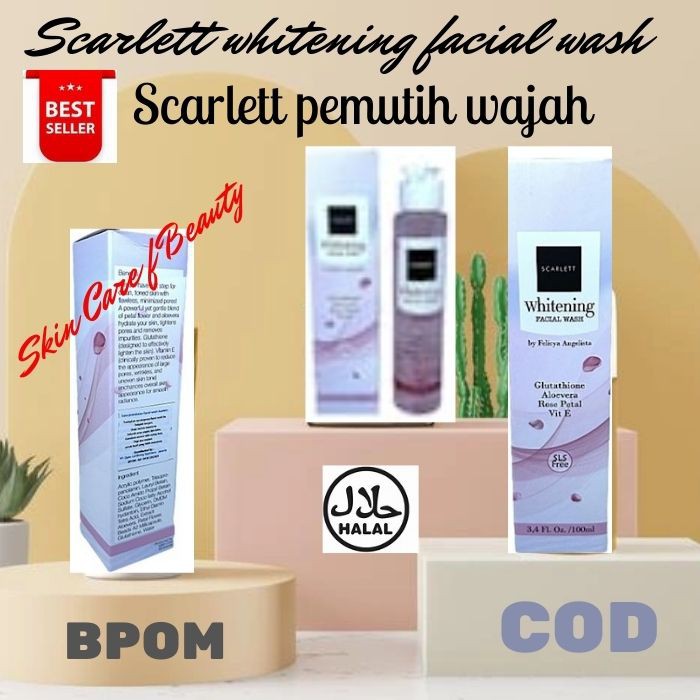 Facial Wash Scarlett Scarlet Scarlette Scarrlet Sekarlet Skarlet Paket Alat Facial Fasial Wash Skinc
