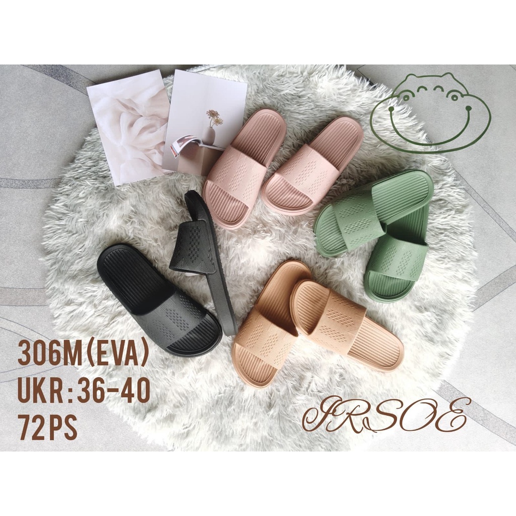 IR-306M Sandal Selop Wanita / Sandal Slide Karet Wanita Merek Irsoe Size 36-40